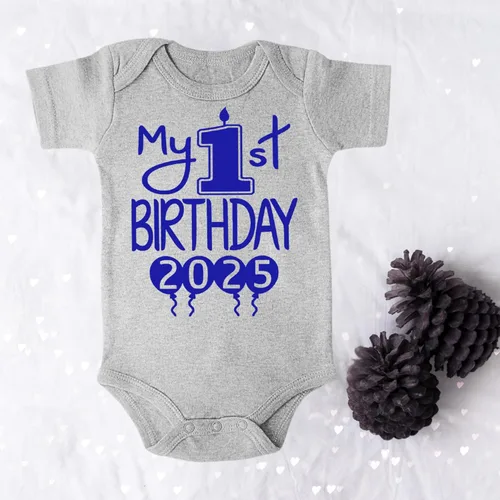Miniatura 47 de Reaxion Traje de cuerpo entero hecho a mano para bebé niño y niña, mi primer cumpleaños 2024