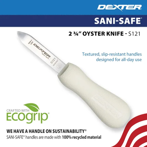 Miniatura 4 de Dexter-Russell - Cuchillo para ostras estilo New Haven de 2.75 pulgadas de la serie Sani-Safe