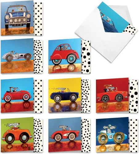 Miniatura 8 de The Best Card Company - 10 tarjetas de perro en blanco surtidas (4 x 5.12 pulgadas) - Adorables tarjetas de notas de animales en caja para todas
