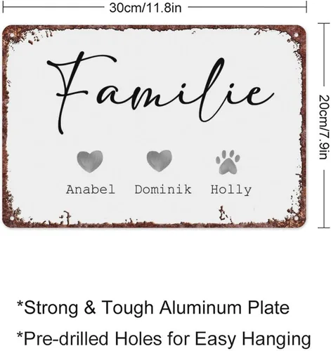 Miniatura 2 de SXUZUSF Family Idea Family Picture Poster Retro Tin Metal Sign For Home Room Hallway Bathroom Office Wall Decoration Size Is 12x8 Inch