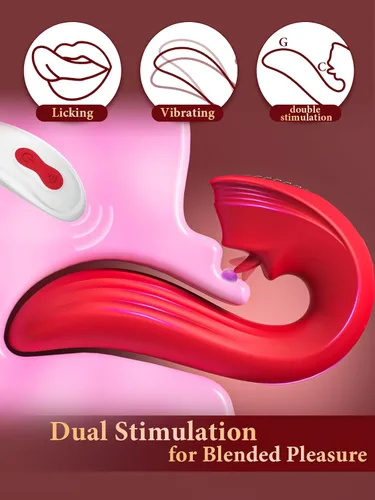 Miniatura 3 de Vibrador de juguetes sexuales para adultos para mujeres – Vibradores de empuje de lengua 3 en 1, consolador de rosa, juguetes sexuales con 9