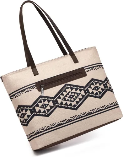 Miniatura 4 de Montana West Wrangler - Bolso de mano para mujer, de lona, bolso azteca