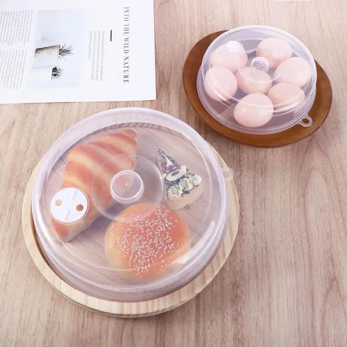 Miniatura 8 de generic Cubierta de plástico para alimentos para microondas con agarre, cubierta universal de sellado de PP para platos de alimentos, tapa