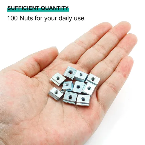 Miniatura 3 de 100 tuercas deslizantes en T serie 20 M3, tuercas deslizantes en T de cabeza de martillo para ranura en T para perfil de extrusión de aluminio serie