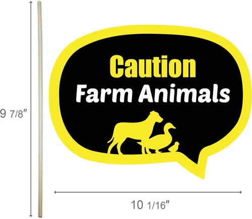 Miniatura 3 de Juego de accesorios para cabina de fotos de fiesta de animales de granja, divertidas decoraciones de corral para cumpleaños y celebraciones
