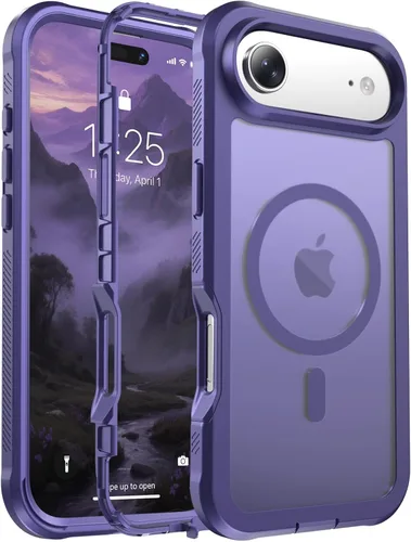 Miniatura 20 de jaroco - Funda magnética compatible con MagSafe para iPhone 11 de 6.1 pulgadas; protección de grado militar contra caídas, de doble capa