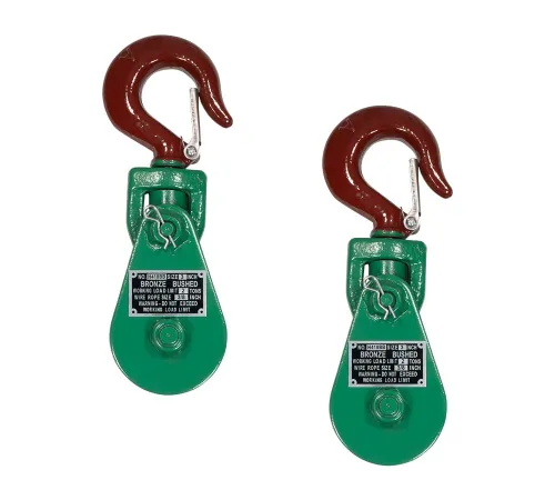 Miniatura 21 de Mytee Products Bloque de arrebate con gancho WLL 2 Toneladas Polea de 3"' + ' Cable de alambre de 3/8" Pulley para rescate con enrollamiento