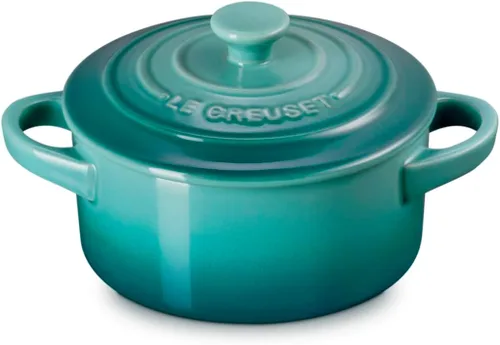 Miniatura 18 de Le Creuset Gres Mini Redondo Cocotte, 8 onzas., Blanco