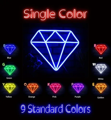 Miniatura 2 de AdvPro Señal de neón LED de silicona flexible de diamante - azul - st16s33-fnu0055-b