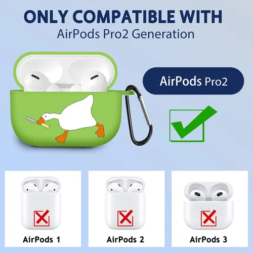 Miniatura 2 de Funda para Airpod Pro de 2 generación, bonita y divertida funda de silicona para mujer, funda protectora de silicona para Air Pod Pro de 2ª Estético.