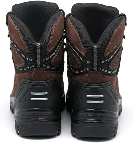 Miniatura 6 de Botas de trabajo para hombre, piel nobuck aceitada, puntera de acero, zapatos de trabajo para hombre, zapatos de protección antideslizantes