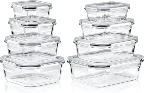 Miniatura 13 de Sorbus - Recipientes de vidrio para comidas preparadas, recipientes reutilizables para comidas preparadas aptos para lavavajillas y horno