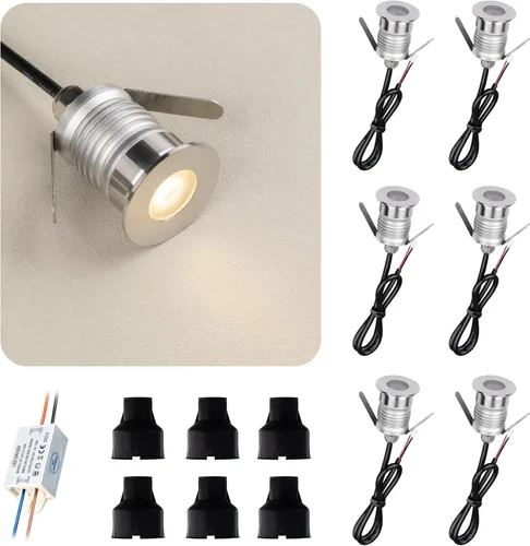 Miniatura 9 de Mini lámpara subterránea 201, 1 W, DC12 V, IP67, tipo empotrado de bajo voltaje, cubierta de acero inoxidable 304, adecuada para terrenos al aire