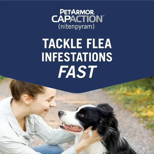 Miniatura 4 de PetArmor CAPACTION (nitenpiram) Tratamiento oral contra pulgas para perros, tabletas de acción rápida comienzan a matar en 30 minutos, tratamiento