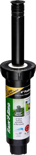 Rain Bird 1804APPR25 - Aspersor profesional desplegable regulador de presión (PRS), patrón ajustable de 0° a 360°, distancia de pulverización de 8 a