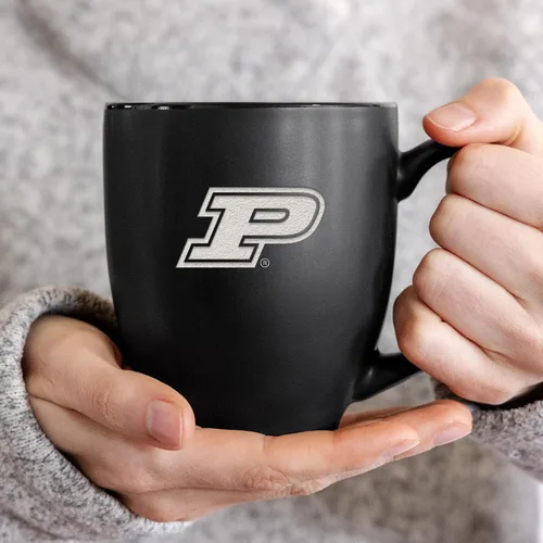 Miniatura 2 de Rico Industries - Taza de cerámica mate negra con grabado láser estándar de 15oz para NCAA (escuelas T & U) - Para bebidas calientes o frías