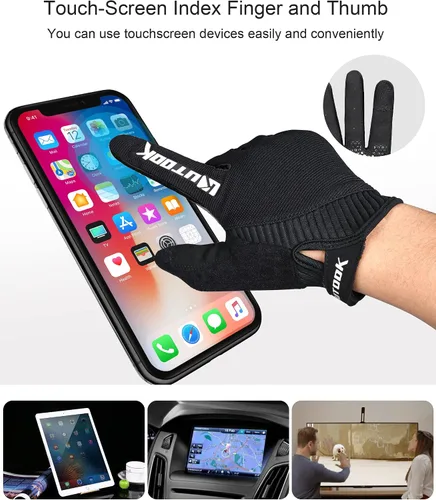 Miniatura 4 de KUTOOK Cycling Gloves Full Finger Breathable Touch Screen Anti-Slip Pad MTB Bike Gloves for Men Women