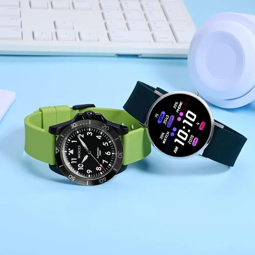 Miniatura 7 de WOCCI Correa de reloj de silicona de 0.709 in, correa de repuesto de goma de liberación rápida con hebilla de acero inoxidable plateada (azul marino)