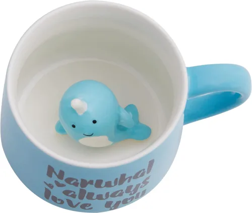 Miniatura 11 de Taza de café 3D con animal de alpaca en el interior, linda figura de cerámica hecha a mano de 12 oz, sorpresa de Navidad, cumpleaños y día