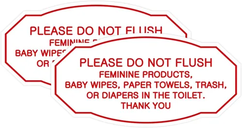 Miniatura 62 de Signs ByLITA Letrero de etiqueta victoriana Please Do Not Flush (Lt Gray), pequeño, 1 paquete Gris claro