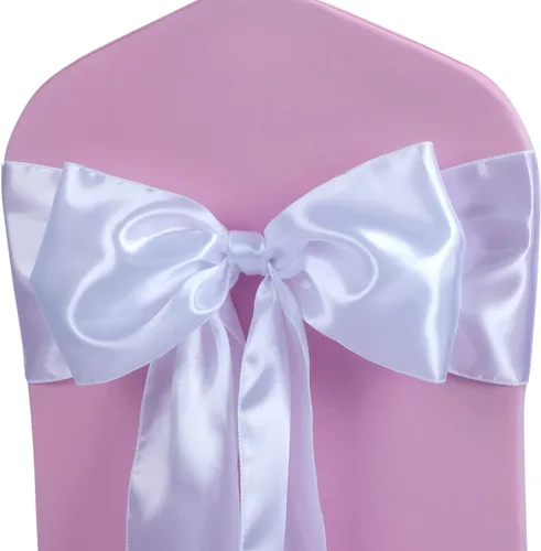 Miniatura 14 de Babenest Bandas de satén para silla, 50 lazos mejorados para silla, lazos para bodas, banquetes, fiestas, Pascua, Navidad, baby shower, decoración