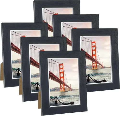 Miniatura 14 de Q.Hou Marco de Fotos de 8x10 Marcos de Fotos Negros Paquete de 4 con Vidrio de Alta Definición para Mesa o Decoración de Pared (QH-PF8X10-BK)