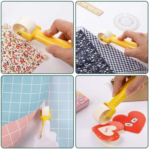 Miniatura 7 de Rodillo de costura Mini acolchado prensa rodillo de papel tapiz, herramienta hecha a mano, noción de costura, rueda de prensado, decoración