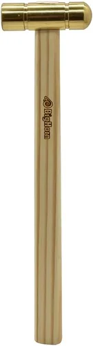 Miniatura 2 de Big Horn 19257 Martillo con mango de madera dura y cabeza de latón macizo, 4 oz