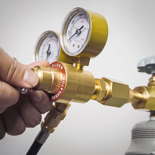 Miniatura 6 de YESWELDER Regulador de CO2 de argón con manguera de 8.2 pies 0-4000 PSI Medidores Regulador de soldadura de gas para MIG y TIG, conexión de entrada