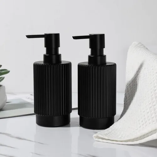 Miniatura 8 de VIMERPA Juego de dispensadores de jabón para manos y platos para cocina, 2 paquetes de 11 fl oz, juegos de dispensadores de jabón y loción de vidrio