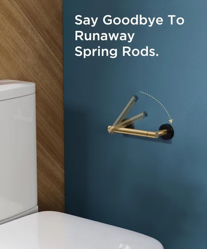 Miniatura 81 de FORIOUS Soporte de pared para papel higiénico, soporte de rollo de papel higiénico de doble poste giratorio de acero inoxidable para baño, Blanco