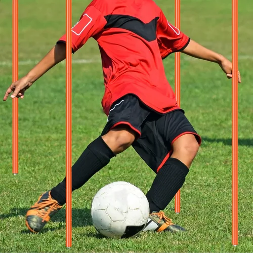 Miniatura 6 de JellyArch Equipo de entrenamiento de agilidad, entrenamiento de velocidad de fútbol, incluye 4 bastones de agilidad de fútbol ajustables, 4