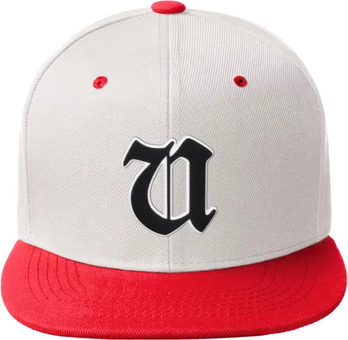 Miniatura 1503 de Daxton Gorra clásica con visera de billete plano con letras del alfabeto inglés antiguo de la A a la Z