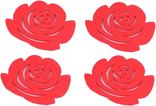 Miniatura 2 de Posavasos de fieltro, 18 unidades, decoración de banquetes, tazas para fiestas, manteles individuales para bebidas, no tejidos, posavasos de boda