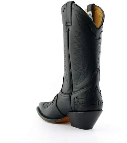 Miniatura 4 de Grinders Arizona HI - Botas de baile unisex de cuero cubano con tacón occidental