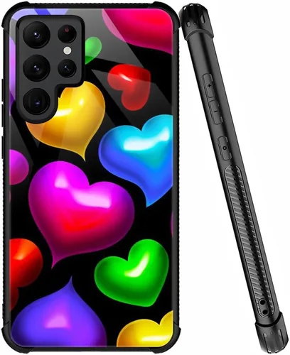 Miniatura 63 de ZHEGAILIAN Funda compatible con Samsung Galaxy S22 Ultra, funda de vidrio orgánico para niñas, mujeres y hombres, diseño de cuatro esquinas, Cabeza