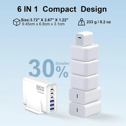 Miniatura 5 de Cargador iPhone 17 USB C Bloque de Carga Rápida, 3 Puertos Tipo C Cada uno 40W Cargador para iPhone 17 16 15 Pro Max Plus, Galaxy S25 S24 S23, iPad