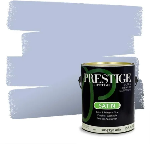 Miniatura 41 de Pintura Exterior + imprimación PRESTIGE, todo-en-uno, 1 galón, acabado mate, color comparable al Valspar* Royal Gray* VS151-Gris real