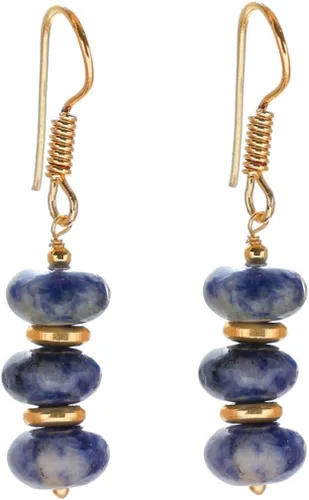 Miniatura 17 de Gempires - Aretes ligeros con cuentas hechas a mano, hipoalergénicos, chapados en oro, aretes colgantes para mujer