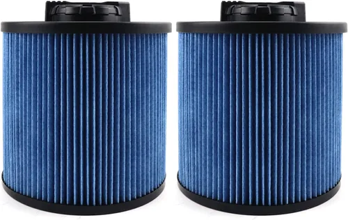 Paquete de 2 filtros de polvo fino DXVC6912 compatibles con aspiradora húmeda/seca DeWalt de 6-16 galones, compatible con DXV06P DXV09P DXV09PA
