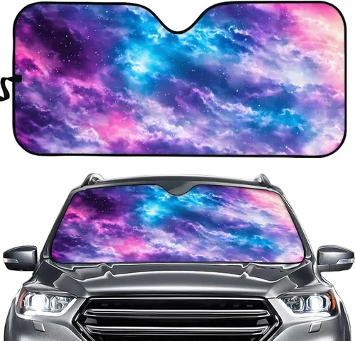 Miniatura 6 de Clohomin - Parasol para parabrisas de coche, bloquea los rayos UV, protector de visera, parasol para mantener tu vehículo fresco, ajuste universal