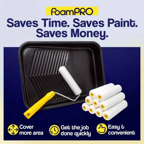 Miniatura 6 de FoamPRO 163, repuesto de rodillos finos de pintura de espuma de alta densidad con acabado fino, 2 unidades, 176