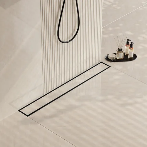 Miniatura 10 de Neodrain Drenaje lineal de ducha de 12 pulgadas con cubierta plana y de inserción de azulejos 2 en 1, drenaje de piso de ducha rectangular de acero
