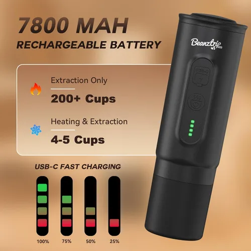 Miniatura 4 de H02 PRO - Máquina de café espresso portátil, cafetera de viaje para cápsulas NS y café molido, mini cafetera pequeña para acampar para el día