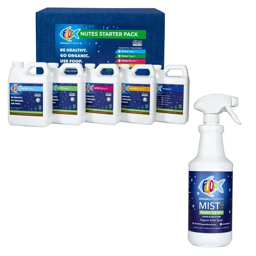FOOP Nutes Veg & Bloom Paquete de Inicio + FOOP Mist: Nutrientes Orgánicos + Fertilizante Foliar: Consigue Cogollos Apretados, Terpenos Veg & Bloom