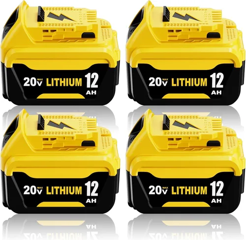 Miniatura 10 de 2Packs 12000mAh High Capacity DCB206 Replacement for Dewalt 20v Max Battery 12.0 Ah Lithium Compatible with Dewalt 20v Battery Compatible with 20v
