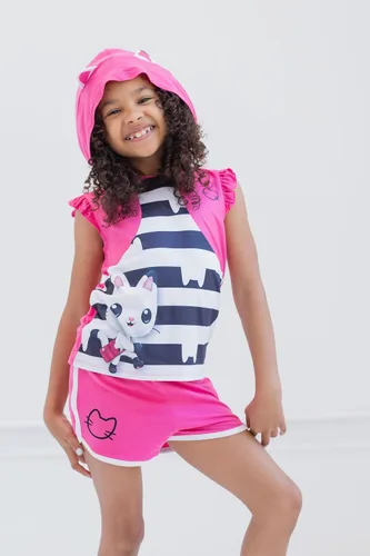 Miniatura 4 de Dreamworks Gabby's Dollhouse Kitty Fairy Pandy Paws - Camiseta sin mangas y pantalones cortos para niñas pequeñas y grandes
