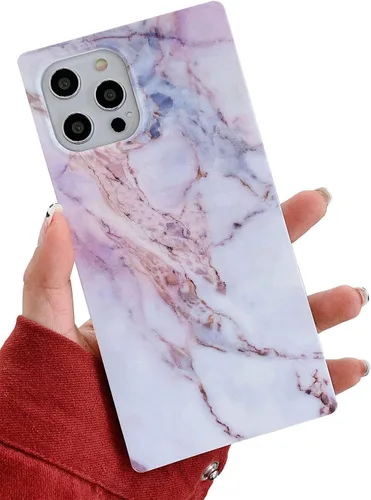 Miniatura 45 de Elegante Funda con Concha de Madre Perla para Niña Compatible con iPhone 14 de 6.1 Pulgadas, Funda Rectángulo con Borde, Elegante y delgada