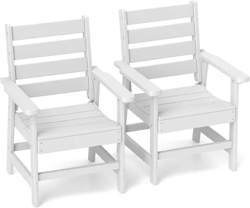 Miniatura 28 de GREENVINES Juego de comedor al aire libre de 7 piezas Juegos de mesa y sillas de plástico HDPE de 67 pulgadas para 6 Muebles de patio Todo