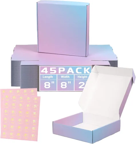 Miniatura 46 de Cajas de envío pequeñas de 6 x 4 x 2 pulgadas para pequeñas empresas, paquete de 30 cajas de correo moradas, caja de embalaje de cartón corrugado